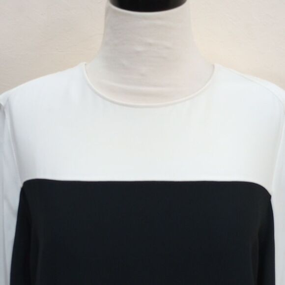 Akris Punto Black & White Color Block Shift Dress, Size 12 - Picture 5 of 11